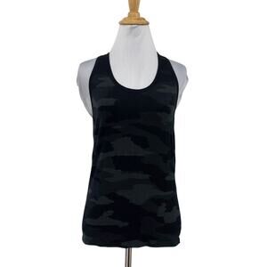 Athleta Tank Top Womens S Small Black Camo Speedlight Racerback Scoop Neck Yoga